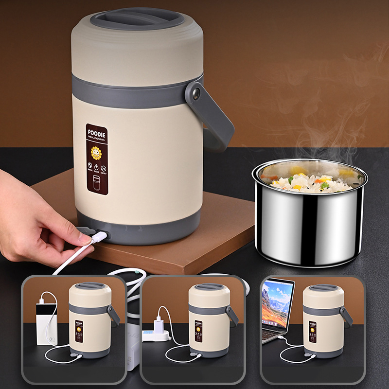 USB 전기 가열 도시락 상자 스테인레스 스틸 음식 따 - Baby Food Warmer 리뷰 및 가격