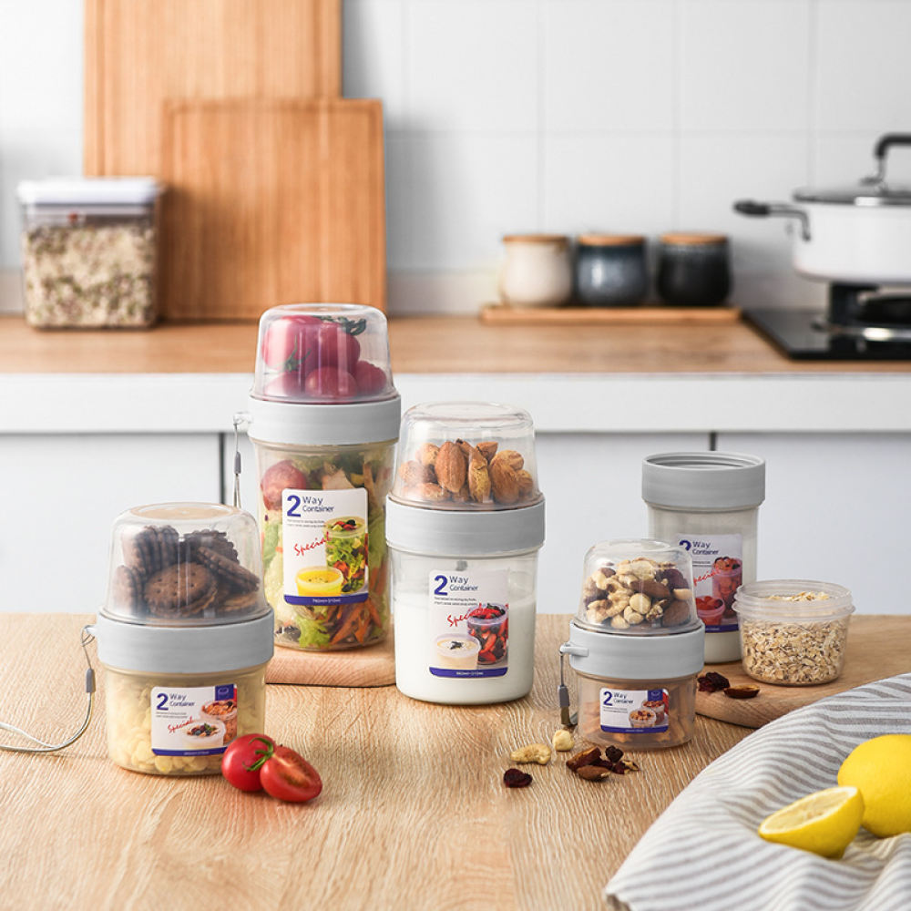 휴대용 이중층 식품 보관 용기, 밀폐형, 요거트, 샐러 - Baby Food Jars With Lids 리뷰 및 가격