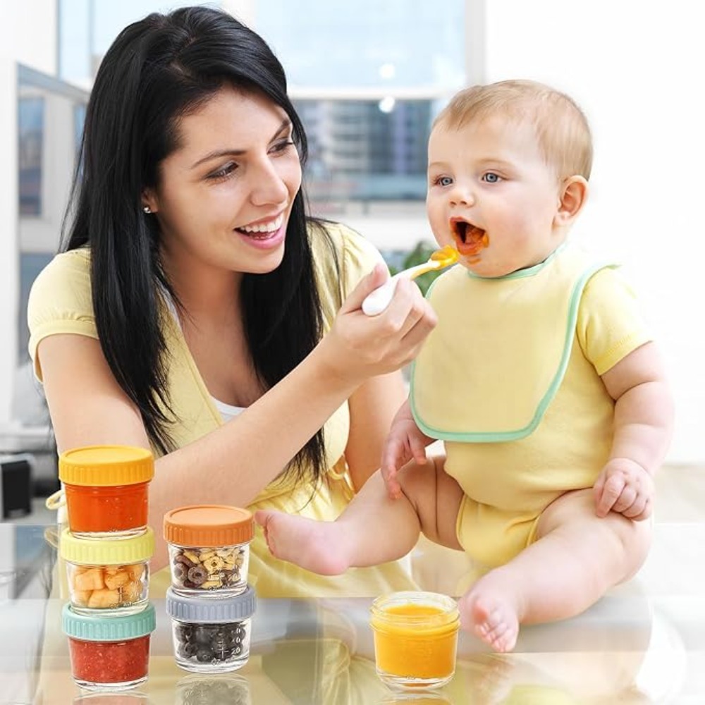 6개들이 유리 이유식 용기, 눈금 표시가 있는 재사용  - Baby Food Jars With Lids 리뷰 및 가격