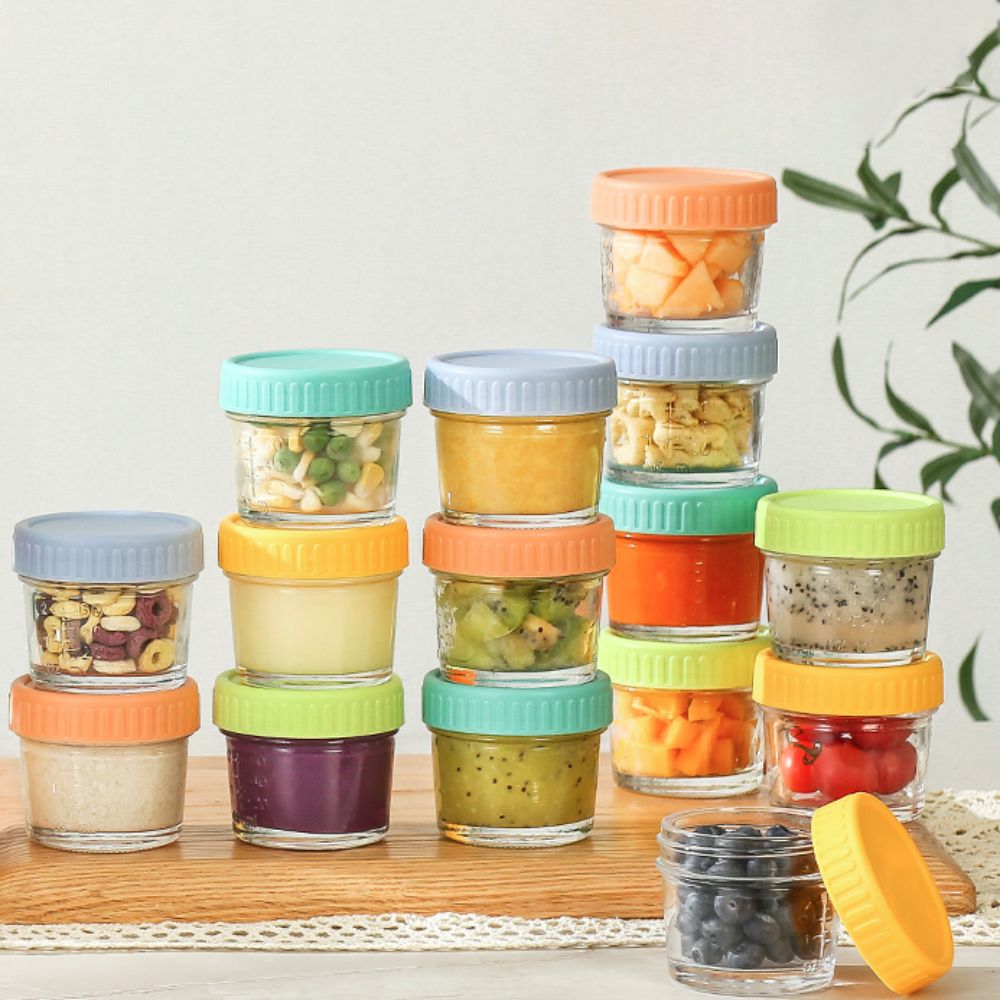 6개들이 유리 이유식 용기, 눈금 표시가 있는 재사용  - Baby Food Jars With Lids 리뷰 및 가격
