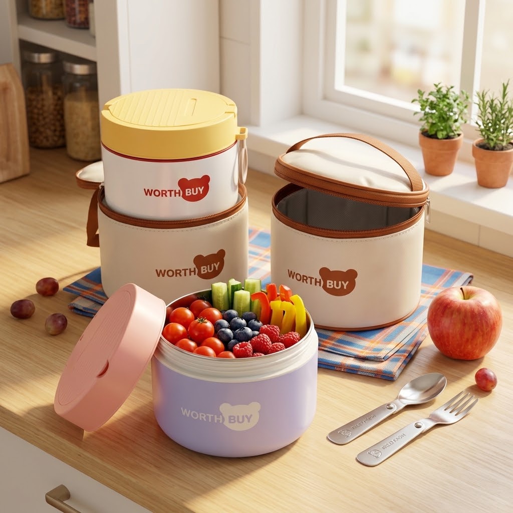 304 스테인리스 스틸 보온 도시락 어린이 학교 도시락 - Baby Food Warmer 리뷰 및 가격